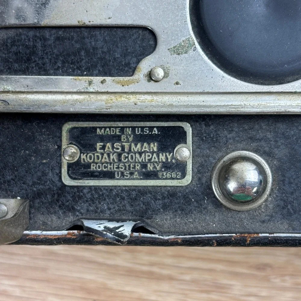 Vintage Eastman Kodak No. 2-C Autographic Kodak Jr Folding Bellows Camera Black